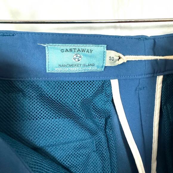 NWT- Castaway Nantucket Embroidered Performance Shorts Golf/Tennis Men 30W x 9L - Picture 3 of 8